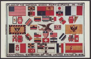 Flags of the Nations at Centennial Exhibition Postcard