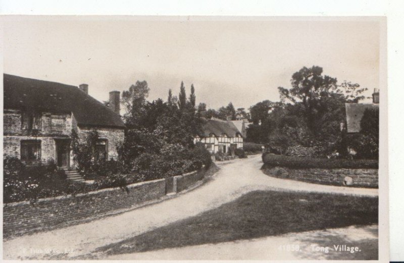 Shropshire Postcard - Tong Village - Real Photograph - Ref 1076A