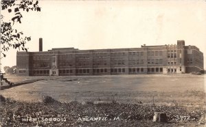 J40/ Atlantic Iowa RPPC Postcard c1940s High School Building 318