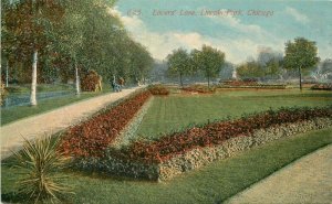 Chicago Illinois #645 C-1910 Lincoln Park Lovers Lane Postcard 20-5968