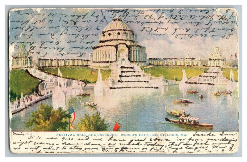 Postcard Festival Hall World's Fair 1904 St. Louis Vintage Standard View Card 