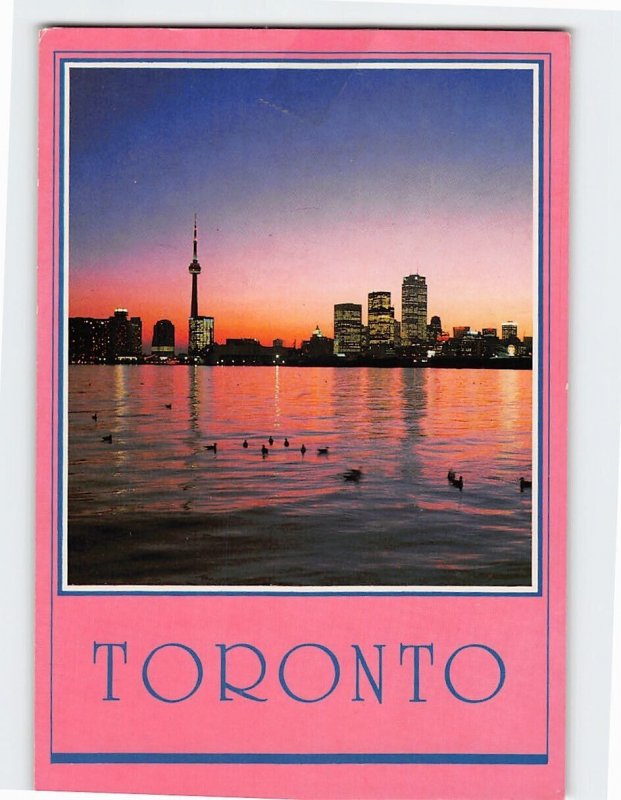 Postcard The CN Tower and glittering skyline of downtown Toronto, Canada