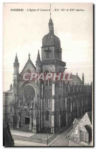 Postcard The Old Church St Leonard Fougeres (XII centuries XV and XVI