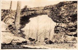 J46/ Monteagle Tennessee Postcard RPPC c1938 Natural Bridge Cumberland CLine 187