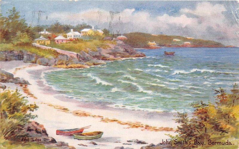 US52 Bermuda John Smith's bay boat painting 1982