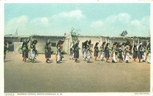 Santo Domingo New Mexico Harvest Dance Harvey C-1910 Postcard 21-9271