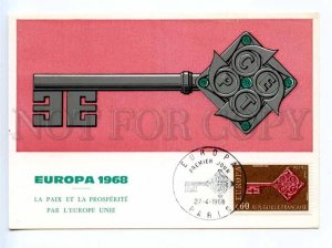 420048 FRANCE 1968 year EUROPA CEPT Council of Europe maximum card