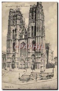 Old Postcard Belgium Bruxelles Eglise Sainte Gudule
