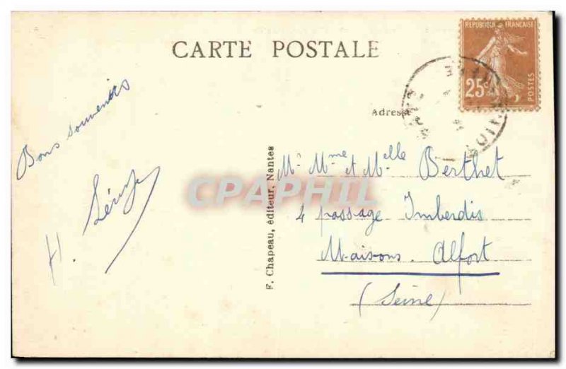 Old Postcard Batz A monster wave on the pier