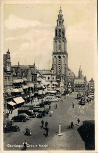 Netherlands Groningen Grote Markt RPPC 06.88