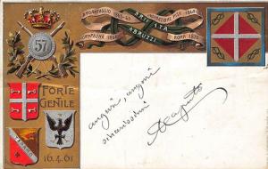 Forte Gentile 16.4.01 ABRUZZI Military Postcard