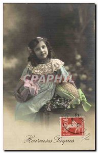 Fantasy - Children - Happy Easter - Suzanne Lehman - Old Postcard