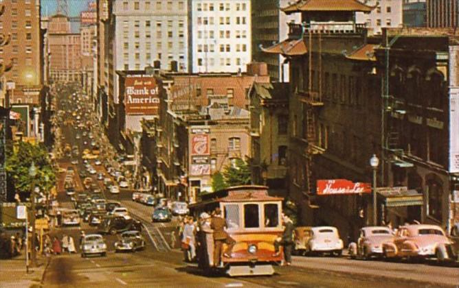 California San Francisco Cable Car On California Street 1969