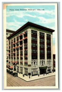 Vintage 1900's Pre Linen Postcard Flynn-Ames Building Muskogee Oklahoma