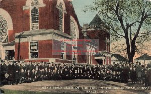 IN, Brazil, Indiana, First Methodist Sunday School, Men's Bible Class, 1911 PM