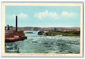 Saint John New Brunswick Canada Postcard Reversing Falls Rapids c1950's