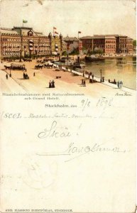 CPA AK Stockholm Blasieholmshamnen Nationalmuseum Grand Hotel SWEDEN (a4026)