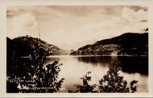 Slocan Lake from New Denver BC British Columbia UNUSED Real Photo Postcard E51