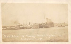 George Washington Real Photo Cunard Line Ship Unused 