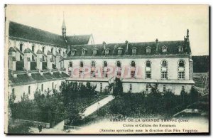 Postcard Abbey De La Grande Trappe and Cloitre cells retreatants