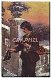 Old Postcard Bouchain Pres Cambrai Musician