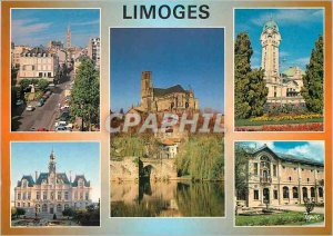 Modern Postcard Limoges (High Vienna) Bridge and St Etienne Cathedral Square ...