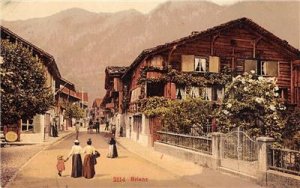 BRIENZ Street Scene Switzerland c1910s Vintage Postcard