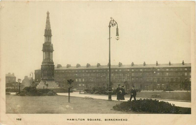 Hamilton Square Birkenhead RPPC United Kingdom UK Postcard