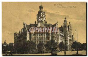 Old Postcard Leipzig Neues Rathaus Von South West