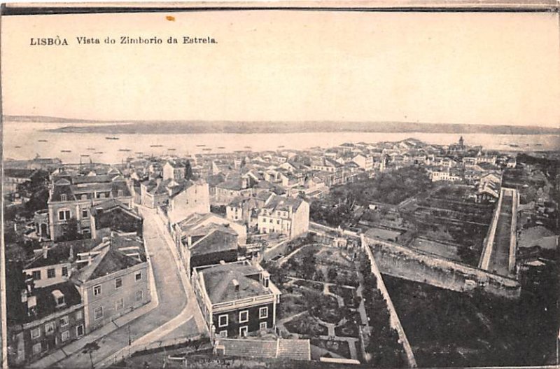 Vista do Zimborio da Estrela Lisboa Paper on back 