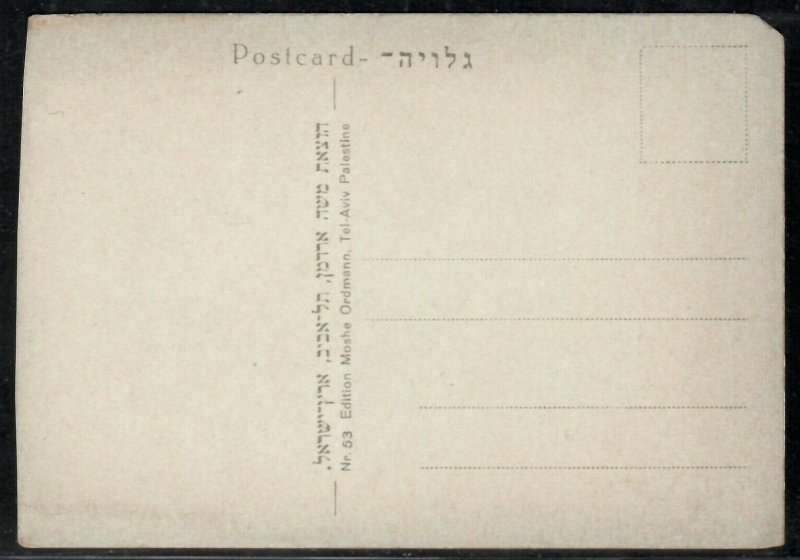 Ordmann No 53 Rosh Pinah - Palestine Israel postcard