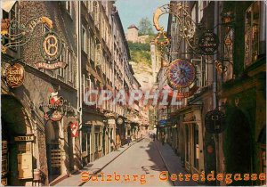 Postcard Old City of Salzburg festival Getreidegasse