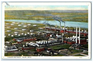 c1920's Aerial View Cosden Refinery Building Factory Tulsa Oklahoma OK Postcard