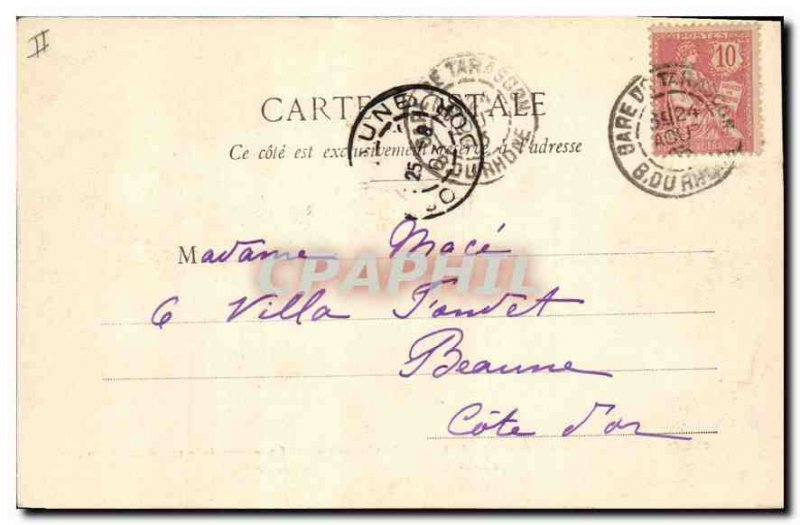 Old Postcard Tarascon di Chateau du Roi Rene Cote du Rhone which construction...