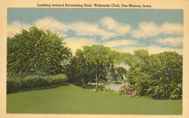 Swimming Pool at Wakonda Country Club - Des Moines, Iowa - Linen