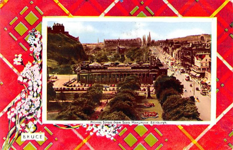 Princes Street from Scott Monument Edinburgh Scotland, UK 1967 