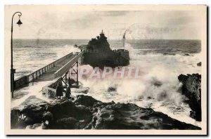 Old Postcard Biarritz Rocher de la Vierge