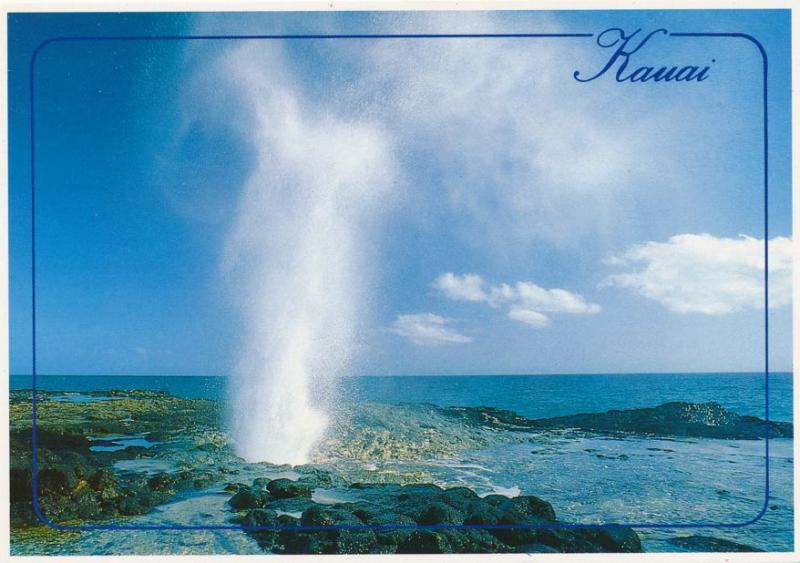 Island of Kauai HI, Hawaii - Spouting Horn - Geyser like spray