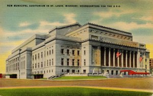 MO - St Louis. New Municipal Auditorium, U.S.O. Headquarters
