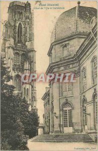 Old Postcard Toul Illustrious City Hall and Cathedral