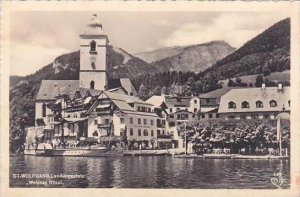 Austria St Wolfgang Landungsplatz Weisses Roessli Real Photo