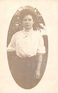 Maggie West Virginia Lady Real Photo Antique Postcard (J34144)