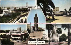 Morocco Old Postcard Casablanca Courthouse Marast Municipal Services Place Ly...