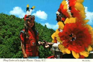 Indians Henry Lambert and Daughter Henrietta,Cherokee,NC