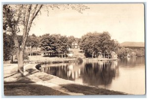 c1910's Wilson Lake Residence View E.E. Cram Store Wilton Maine ME RPPC Postcard