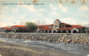 H87/ Trinidad Colorado Postcard c10 Cardenas Hotel Santa Fe Railroad Depot 13