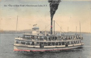 J25/ Ship Postcard c1910 Chautauqua Lake New York City of New York 29