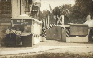Pleasant Hill OH Beery Exhibition Ticket Office 1911 Real Photo Postcard
