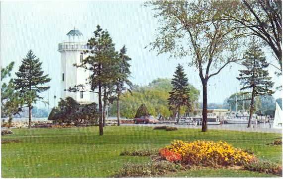 The Lighthouse in Lakeside Park, Fond Du Lac, Wisconsin, WI, Chrome