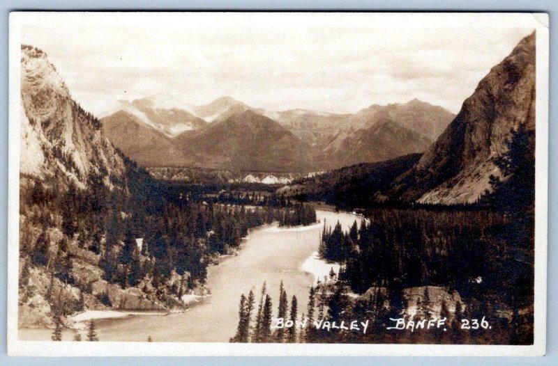 BYRON HARMON RPPC #236 BOW VALLEY BANFF ALONG THE CANADIAN PACIFIC RAILWAY LINE